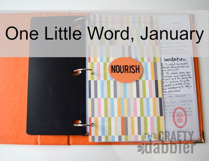One Little Word, January Prompt. How I chose my word and how I completed the prompt in the One Little Word workshop with Ali Edwards. www.thecraftydabbler.com/one-little-word-nourish/