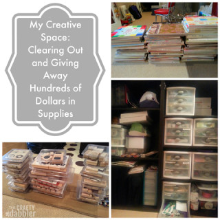 My Creative Space: Clearing Out and Giving Away Hundreds of Dollars Worth of Supplies